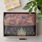 Victorian Gothic Girl & Black Raven Floral Collage 薄葉紙 (ギフト)