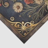 Victorian Gothic Girl & Black Raven Floral Collage 薄葉紙 (詳細)