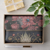 Victorian Gothic Girl White Owl Floral Collage 薄葉紙 (ギフト)