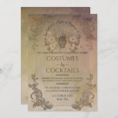 Victorian Gothic Halloween Costumes & Cocktails In 招待状 (正面/裏面)
