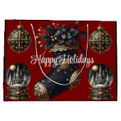  Victorian Gothic Holiday Gift Bag – Large Festive ラージペーパーバッグ (裏面)