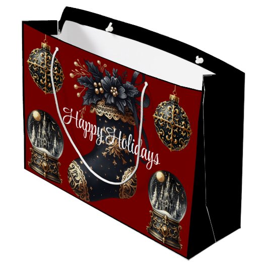  Victorian Gothic Holiday Gift Bag – Large Festive ラージペーパーバッグ (裏面アングル)