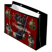  Victorian Gothic Holiday Gift Bag – Large Festive ラージペーパーバッグ (正面アングル)