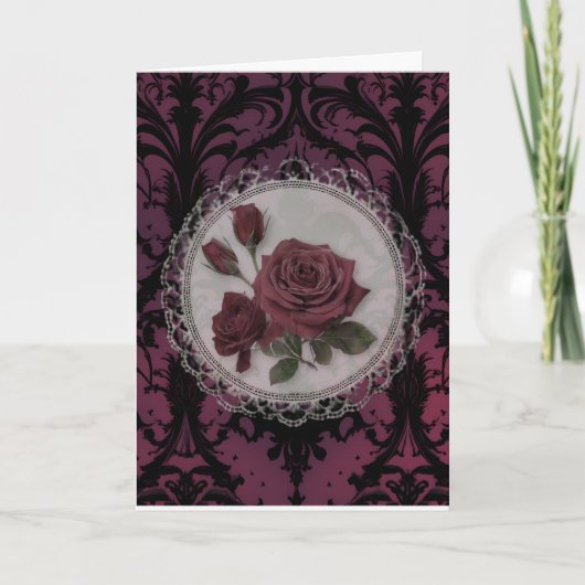 Victorian Gothic Rose Birthday カード (正面)