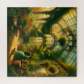 Victorian Greenhouse Lovers Conservatory Garden ジグソーパズル (横)