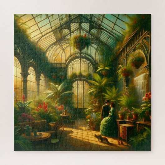 Victorian Greenhouse Lovers Conservatory Garden ジグソーパズル (縦)