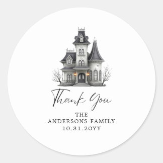 Victorian Haunted House Adult Halloween Party ラウンドシール