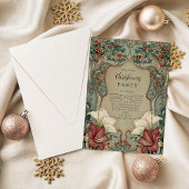 Victorian Holly & Amaryllis Christmas 招待状