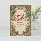 Victorian Holly & Berry Christmas シーズンカード (スタンド正面)