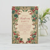 Victorian Holly & Berry Christmas 招待状 (スタンド正面)