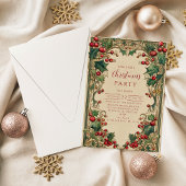 Victorian Holly & Berry Christmas 招待状