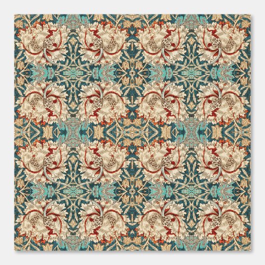 Victorian Honeysuckle Inspired Floral Pattern 壁紙 (正面)