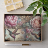 Victorian Hummingbird & Pastel Rose Decoupage  薄葉紙 (ギフト)
