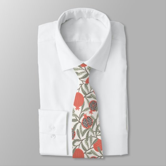 Victorian illustration pomegranate botanical tie ネクタイ (タイ)