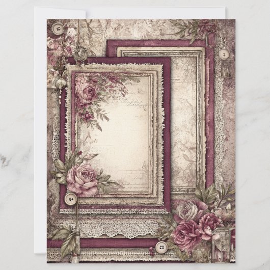Victorian & Lace Scrapbook Paper  (正面)