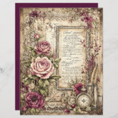 Victorian & Lace Scrapbook Paper  (正面/裏面)