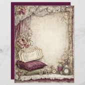 Victorian & Lace Scrapbook Paper  (正面/裏面)
