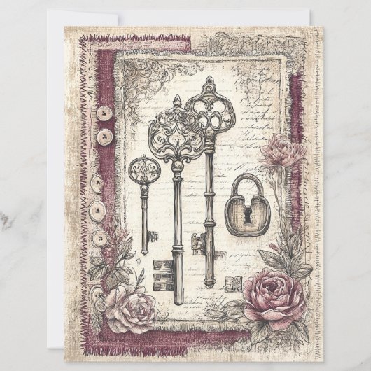 Victorian & Lace Scrapbook Paper  (正面)