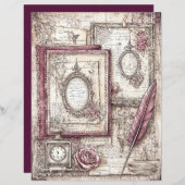 Victorian & Lace Scrapbook Paper  (正面/裏面)