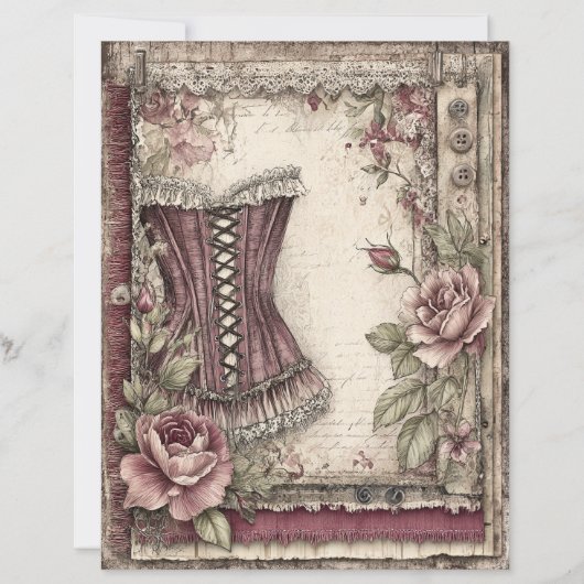 Victorian & Lace Scrapbook Paper  (正面)