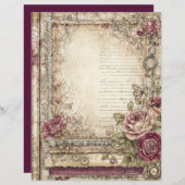 Victorian & Lace Scrapbook Paper  (正面/裏面)