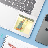 Victorian Ladies Croquet Vintage Garden Party シール (ノートパソコンとiPhone)