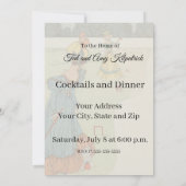 Victorian Ladies Croquet Vintage Garden Party 招待状 (裏面)