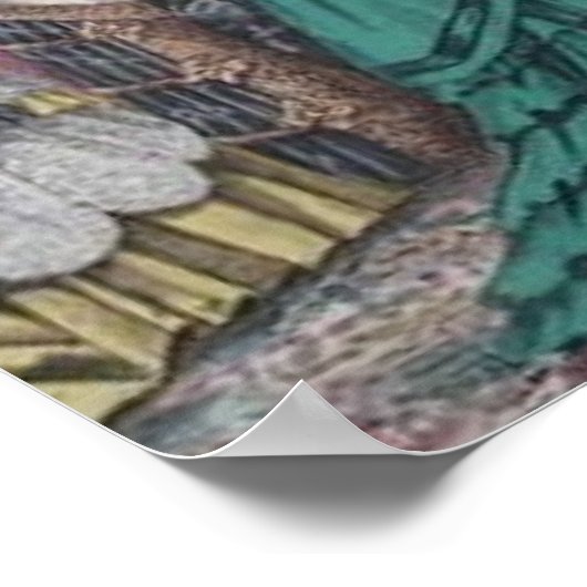 Victorian Ladies Ilustration Poster Print ポスター (角)