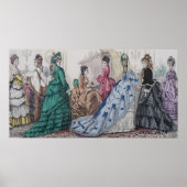Victorian Ladies Ilustration Poster Print ポスター (正面)