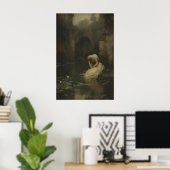 Victorian Lady by the Water Digital Printable ポスター (ホームオフィス)