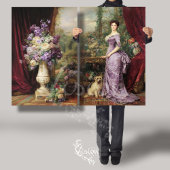 Victorian Lady English Garden Portrait Decoupage  ラッピングペーパーシート