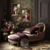Victorian Lady English Garden Portrait Decoupage  ラッピングペーパーシート