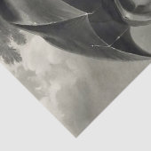 Victorian lady umbrella rainy day black & white 薄葉紙 (詳細)