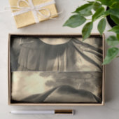 Victorian lady umbrella rainy day sepia 薄葉紙 (ギフト)