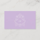 Victorian Lavender Crest Wedding Website エンクロージャーカード (裏面)