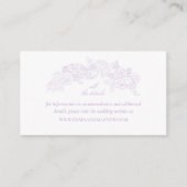 Victorian Lavender Crest Wedding Website エンクロージャーカード (正面)