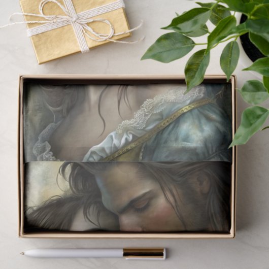 Victorian Lovers Intense Gaze Decoupage 薄葉紙 (ギフト)