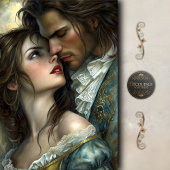 Victorian Lovers Intense Gaze Decoupage 薄葉紙