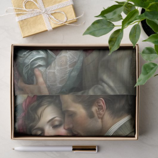 Victorian Lovers Intimate Embrace Decoupage 薄葉紙 (ギフト)