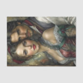 Victorian Lovers Portrait Romantic Decoupage 薄葉紙 (正面)