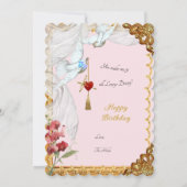 Victorian 'Lovey Dovey' Dresden-style Card (裏面)