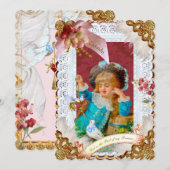 Victorian 'Lovey Dovey' Dresden-style Card (正面/裏面)