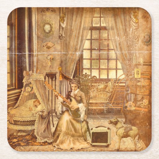 Victorian Lullaby スクエアペーパーコースター (正面)
