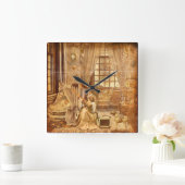 Victorian Lullaby スクエア壁時計 (ホーム)