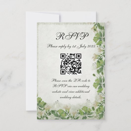 Victorian Meadow - RSVP card vertical (正面)