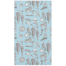 victorian men's style antique menswear toile blue