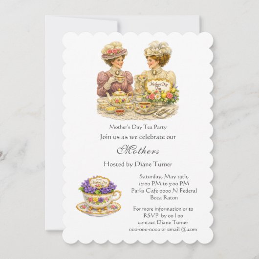 Victorian Mother's Day Tea  Party       招待状 (正面)