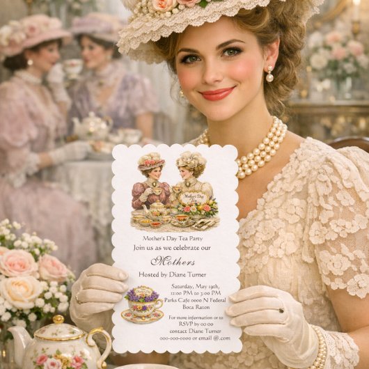 Victorian Mother's Day Tea  Party       招待状