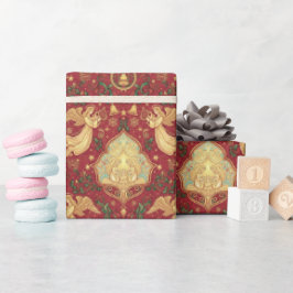 Victorian Nativity Angels Christmas Wrapping Paper ラッピングペーパー