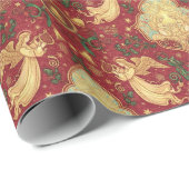 Victorian Nativity Angels Christmas Wrapping Paper ラッピングペーパー (ロールコーナー)